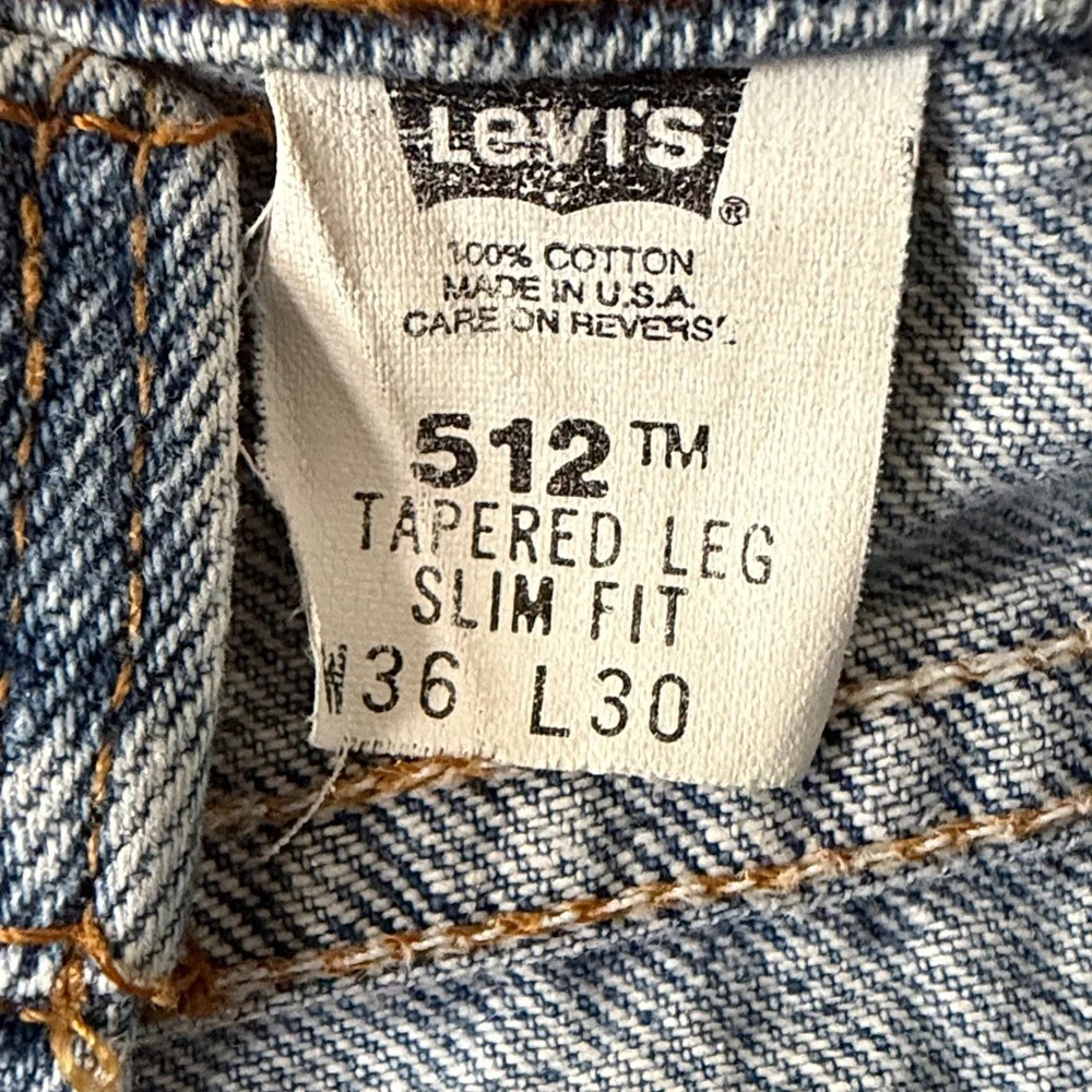 LeVI’S‎ Vintage 512 Tapered Leg Slim Fit W36 L30* Made in USA